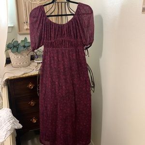 4 Siennai black with red dots Boho dress size large